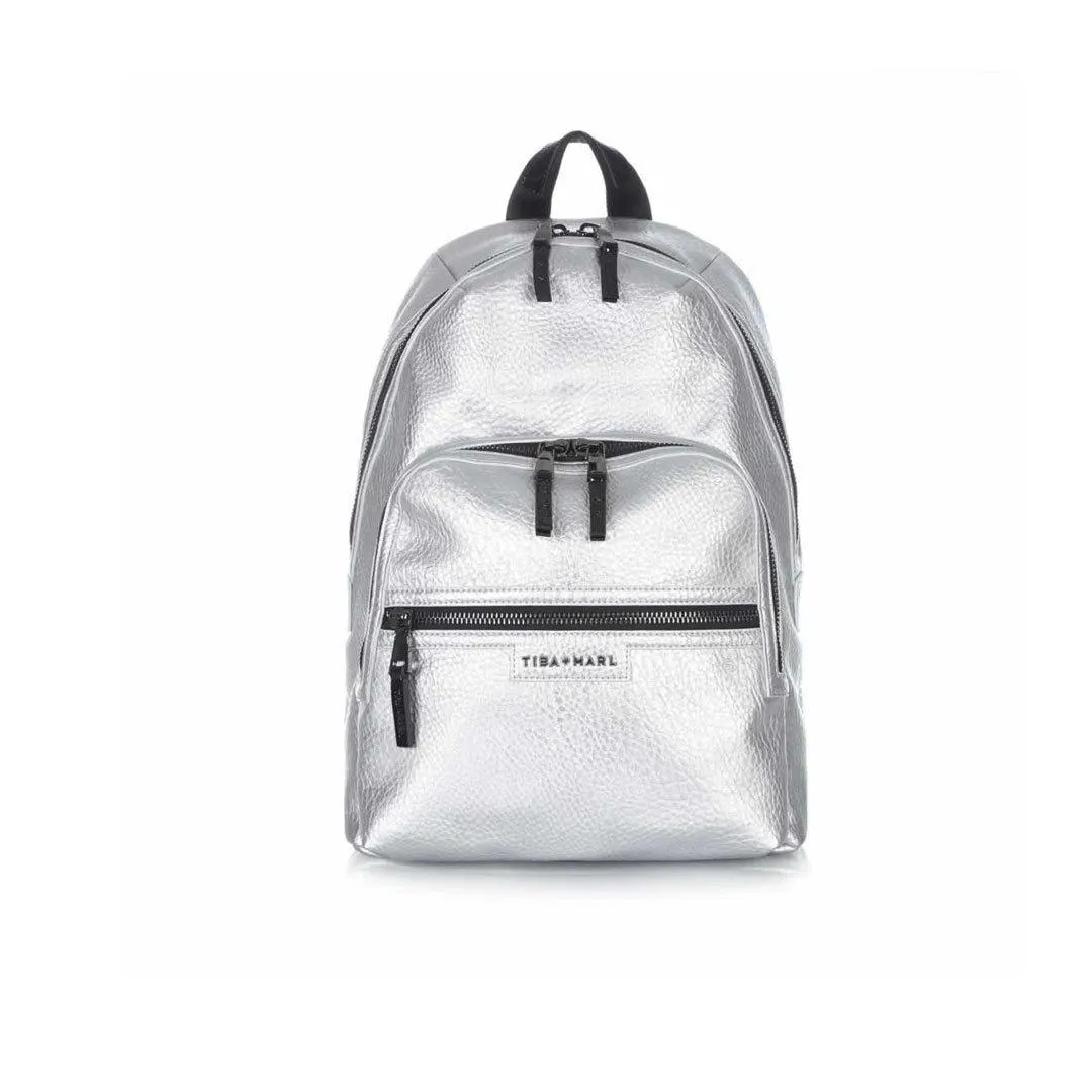 Tiba   Marl Elwood Changing Backpack - Silver