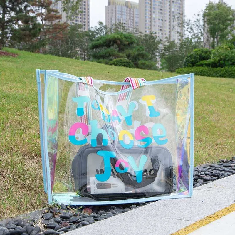 Transparent Holographic Shopping Bag