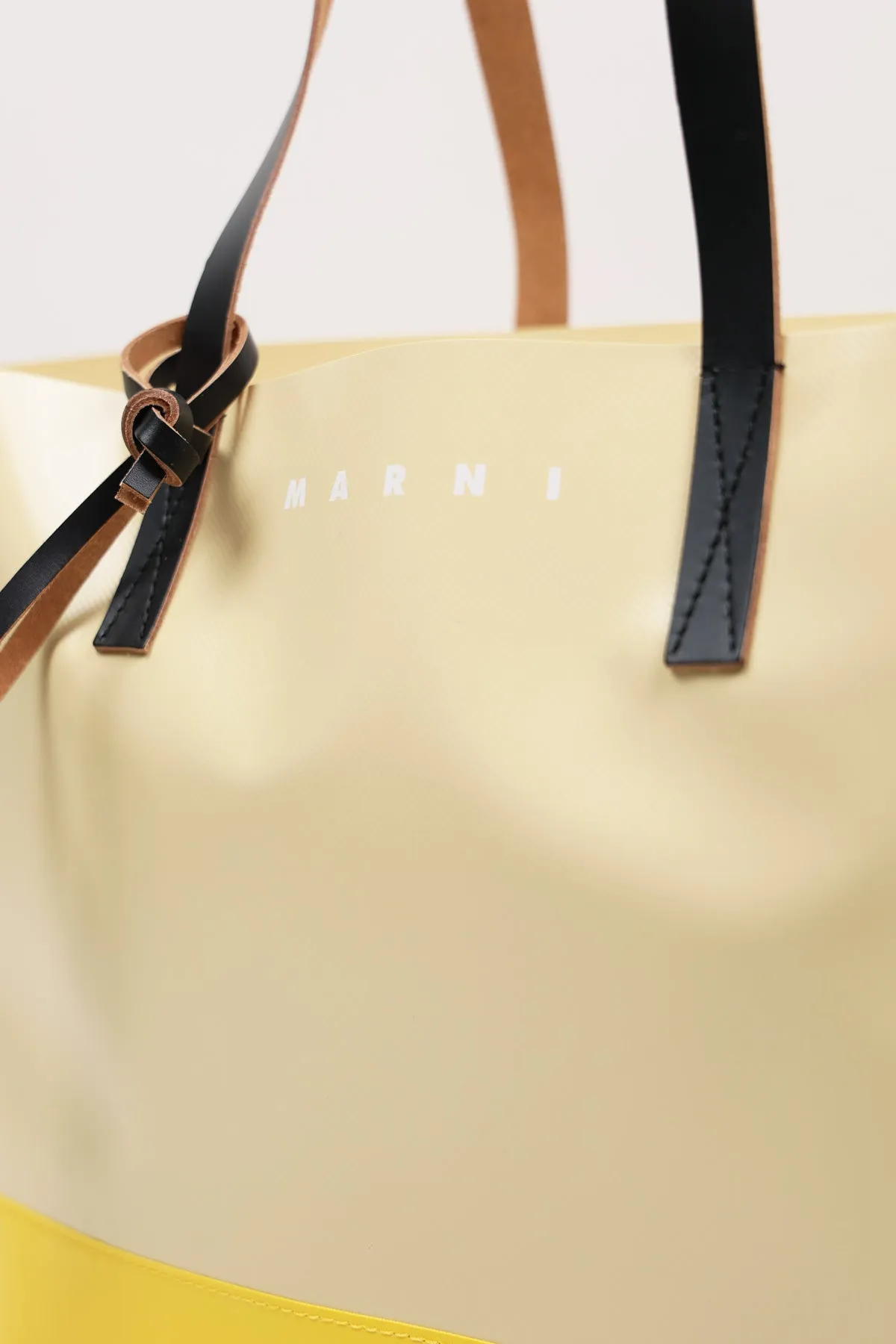 Tribeca Shopping Bag - Yellow/White