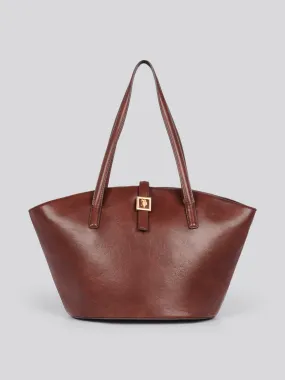 U.S. Polo Assn. Womens Caring Shopping Bag in Brown