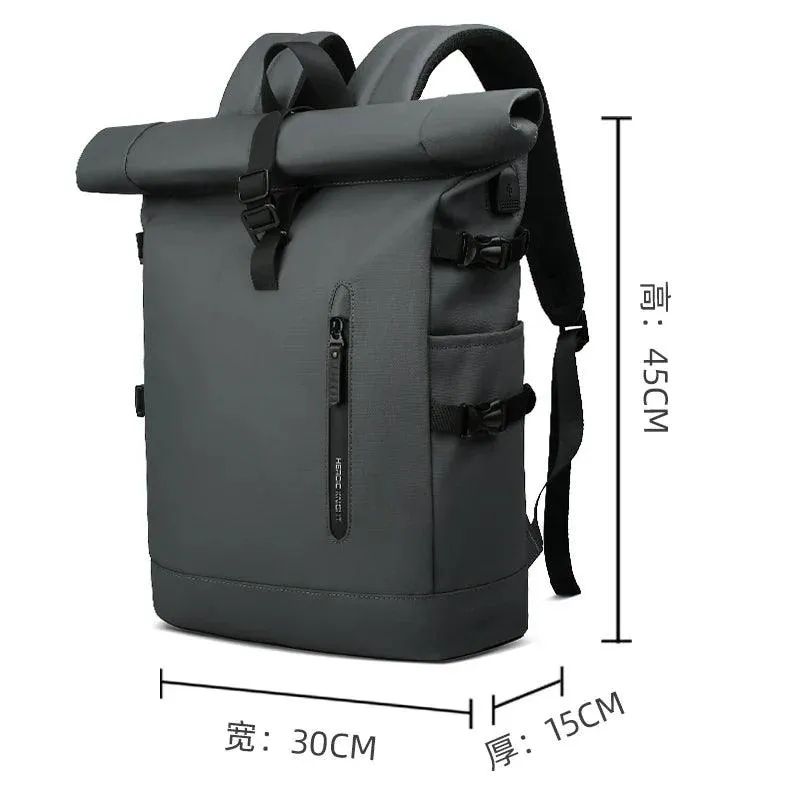 Versatile Waterproof Men's Travel Backpack with USB Port - Expandable 15.6" Laptop Bag for Work and Outdoor Adventures