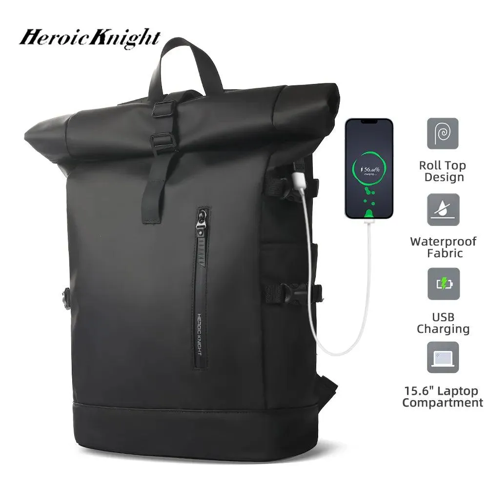 Versatile Waterproof Men's Travel Backpack with USB Port - Expandable 15.6" Laptop Bag for Work and Outdoor Adventures