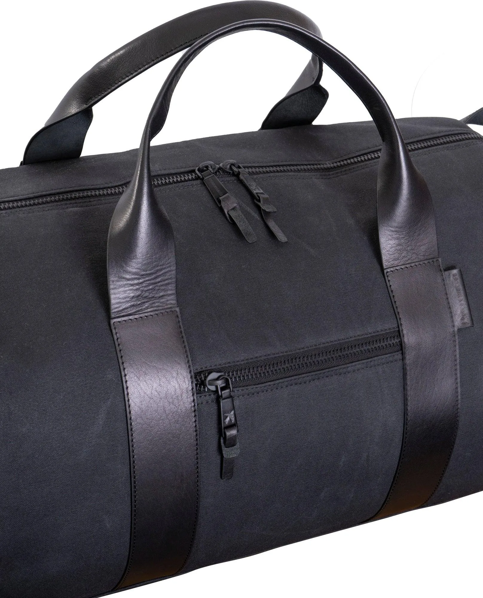 Voyager 21" Waxed Canvas Duffel - Black