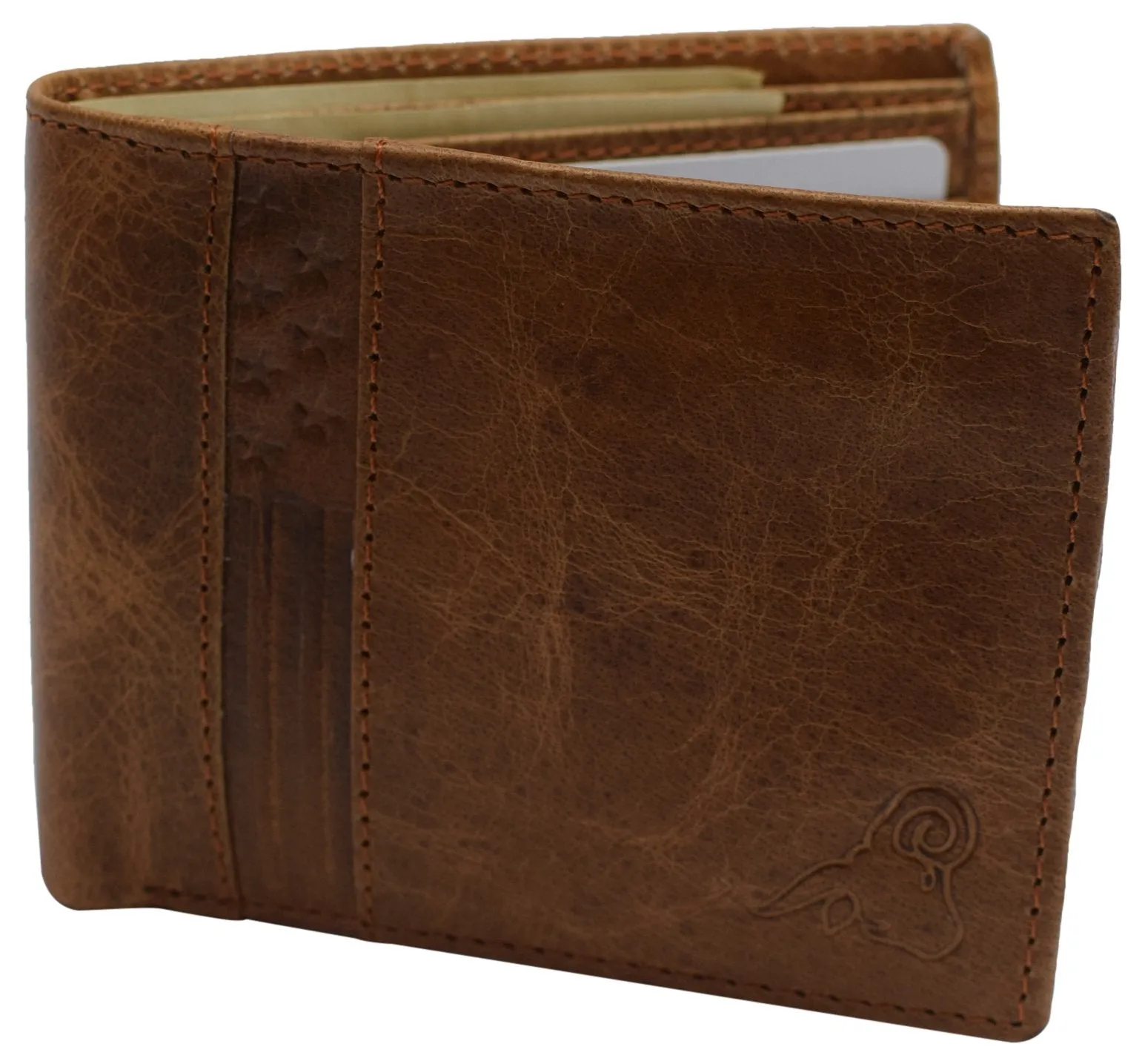 Wallet for Men’s - Genuine Leather Slim Bifold RFID Blocking Packed in Stylish Gift Box USA Series RFID60HU