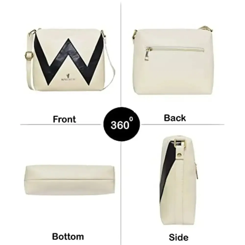 Warbler Sling Bag For Women's And Girl's | Cream