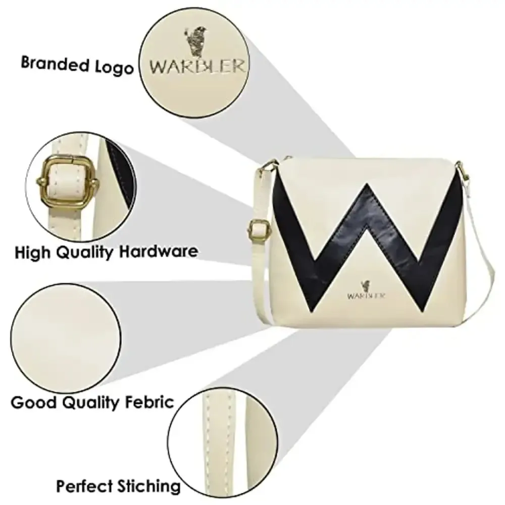 Warbler Sling Bag For Women's And Girl's | Cream