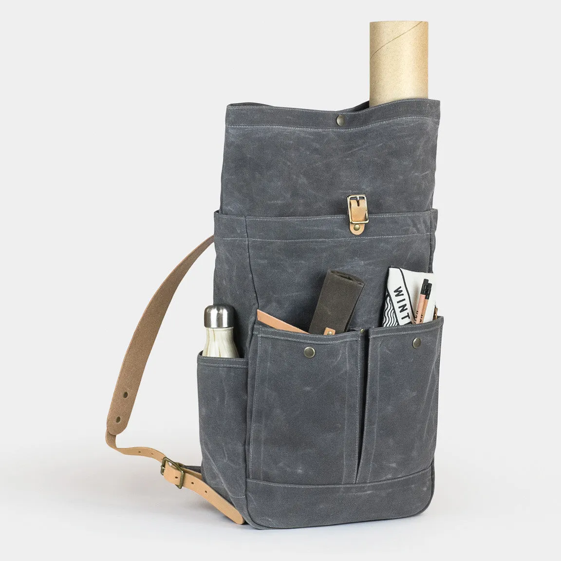 Waxed Canvas Roll Top Backpack