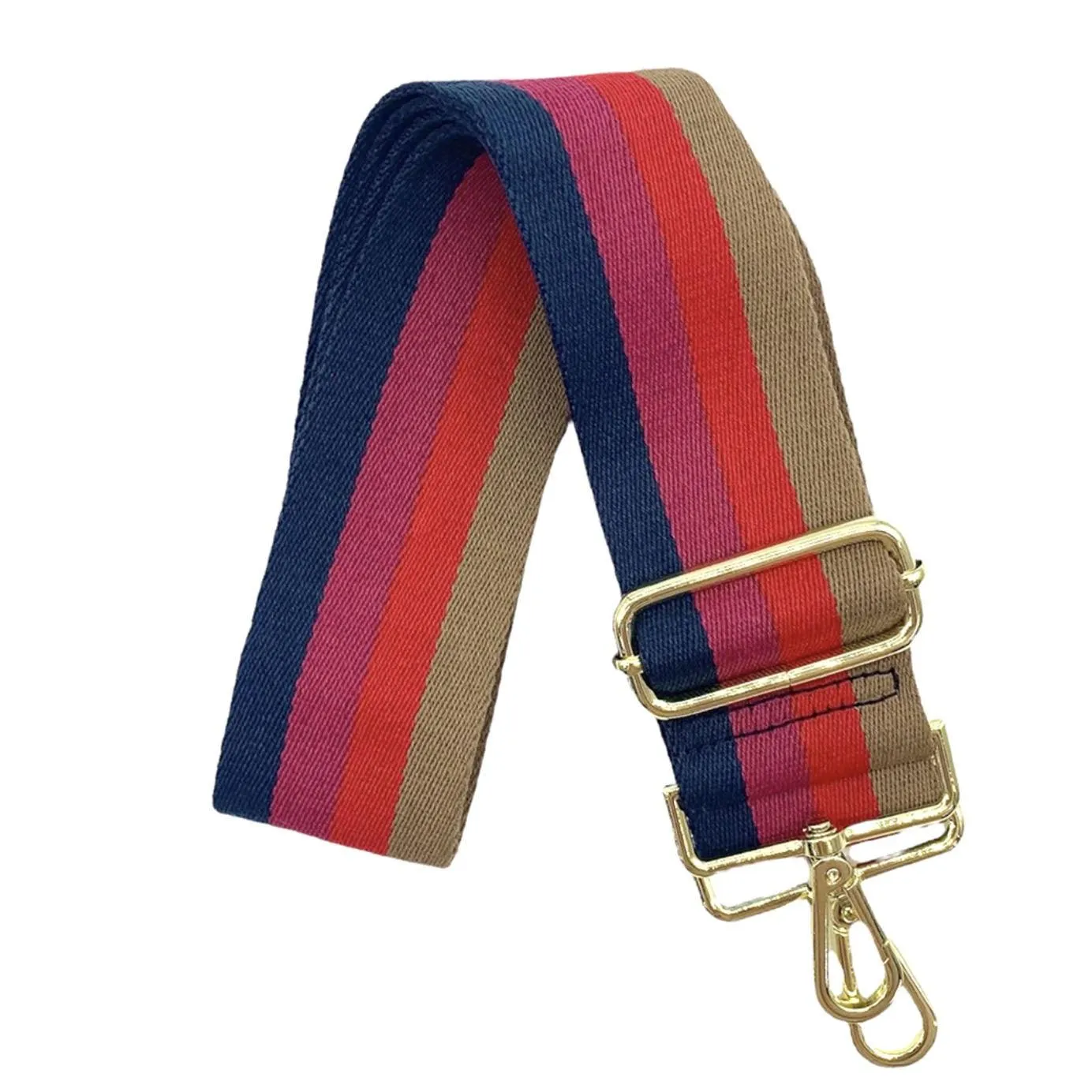 Webbing Bag Strap | Navy Red Pink Tan