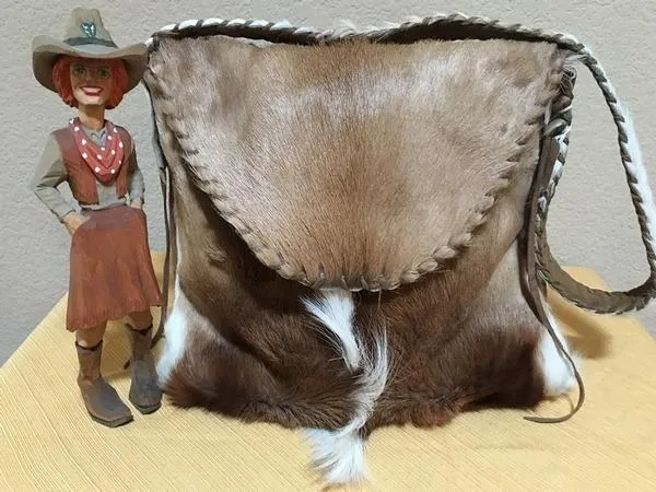 Western Shoulder Bag Hair on Hide