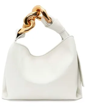 White Small Chain Hobo Bag