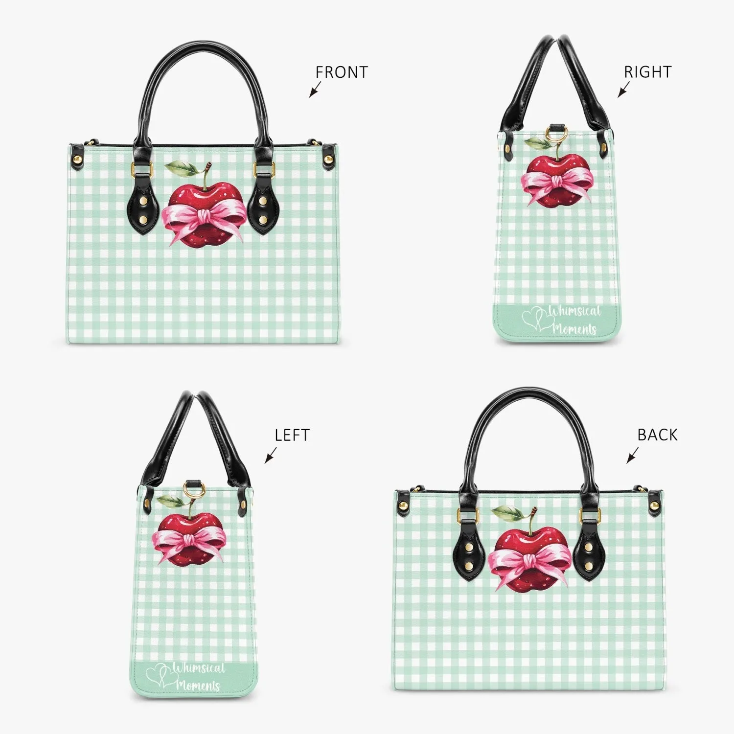 Women's Tote Bag - Rockabilly - Apple Plaid Green