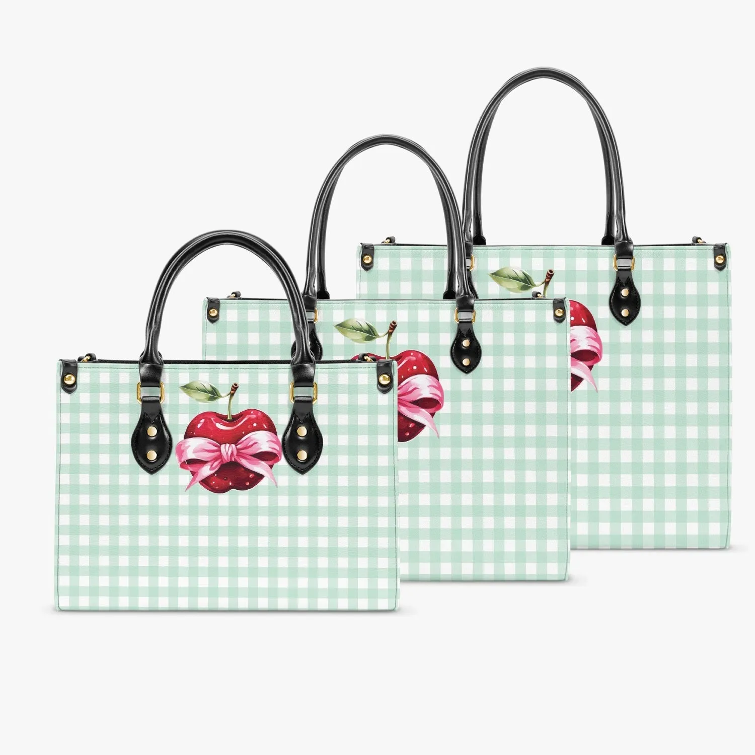 Women's Tote Bag - Rockabilly - Apple Plaid Green