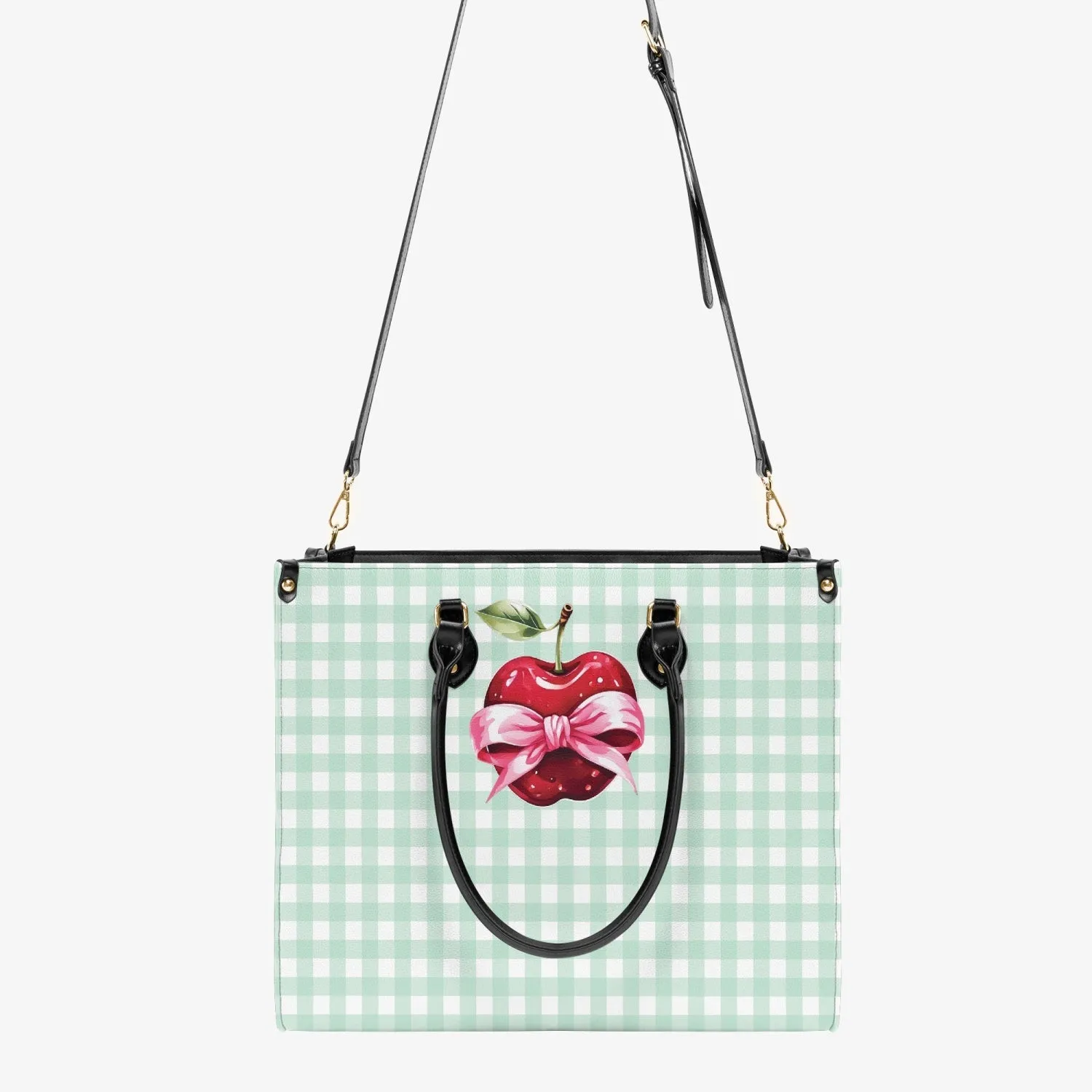 Women's Tote Bag - Rockabilly - Apple Plaid Green